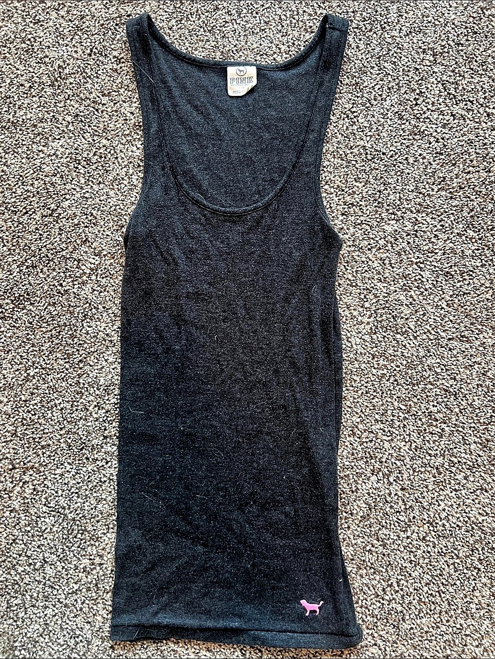 PINK Black Tank Like New